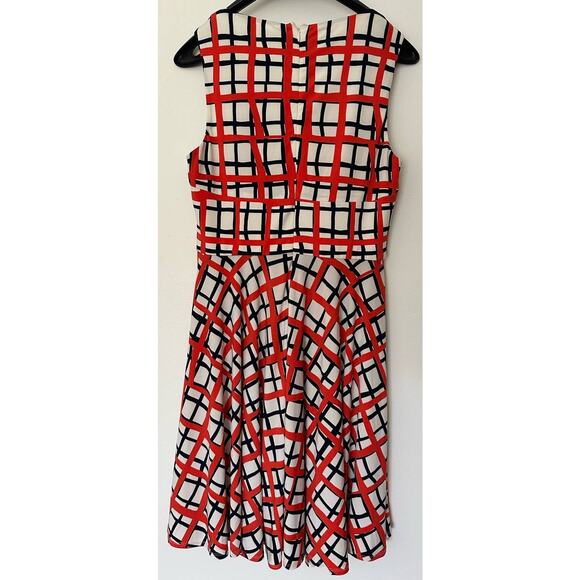 Donna Morgan Woman's Plaid Fit Flare Dress Size 10 - Picture 4 of 6